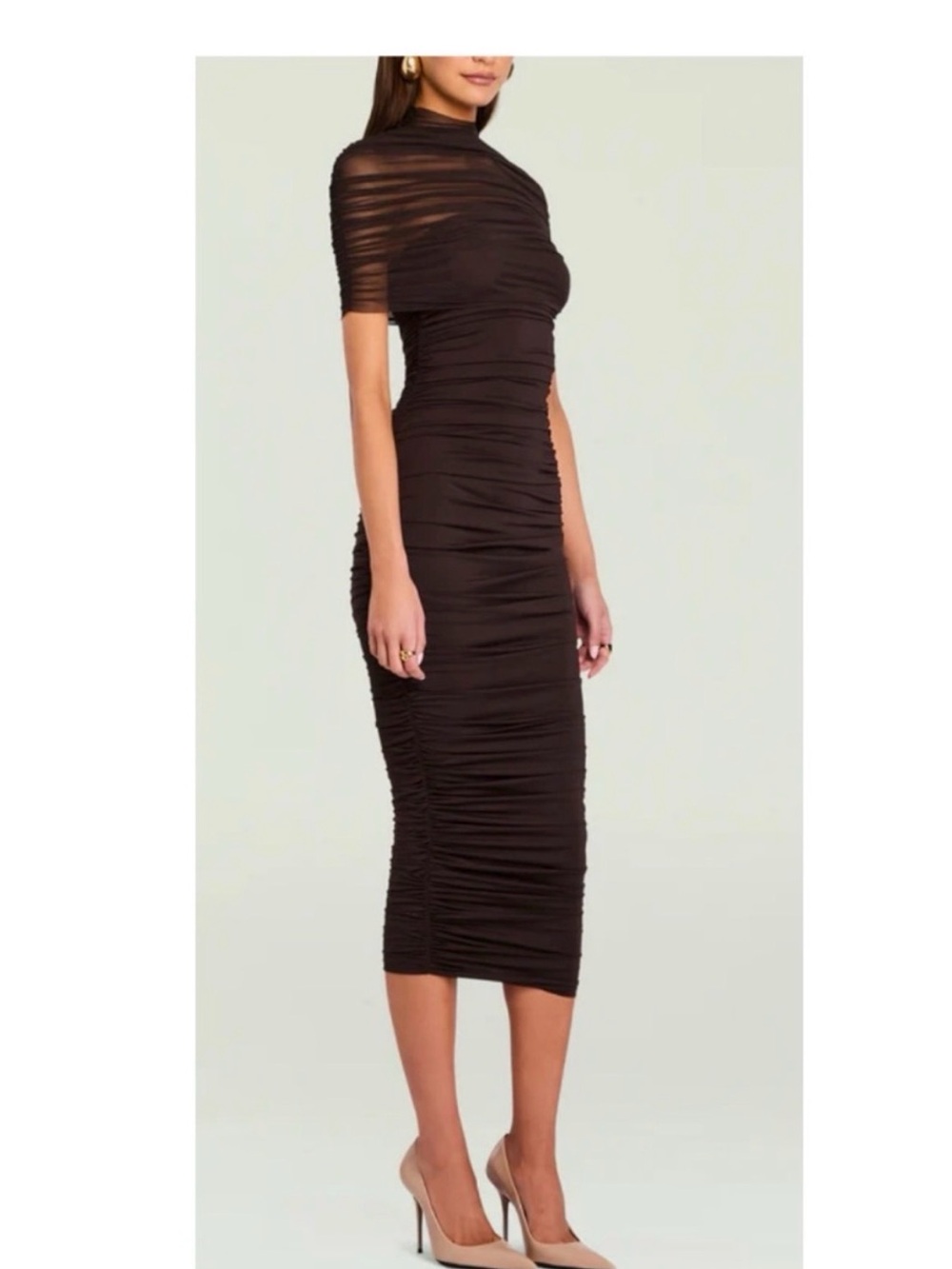 SER.O.YA ROBERTA MESH MIDI DRESS